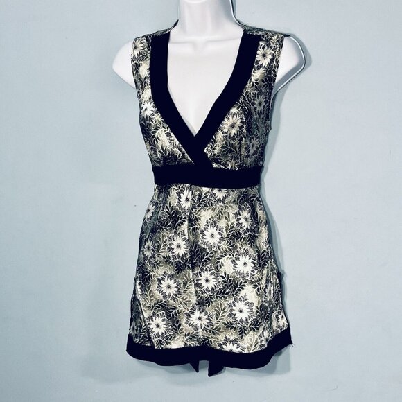Y2K Satin Babydoll Top Size Small Sleeveless Whimsigoth‎ Coquette Floral Pinup - Picture 1 of 13